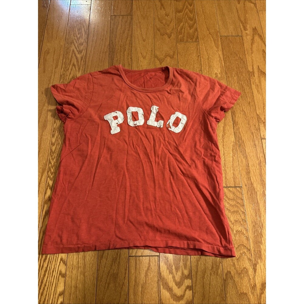 POLO RALPH LAUREN LOGO WOMENS GRAPHIC T-SHIRTS SIZE S